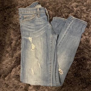 Flying Monkey Dark Wash Ripped Skinny Jeans